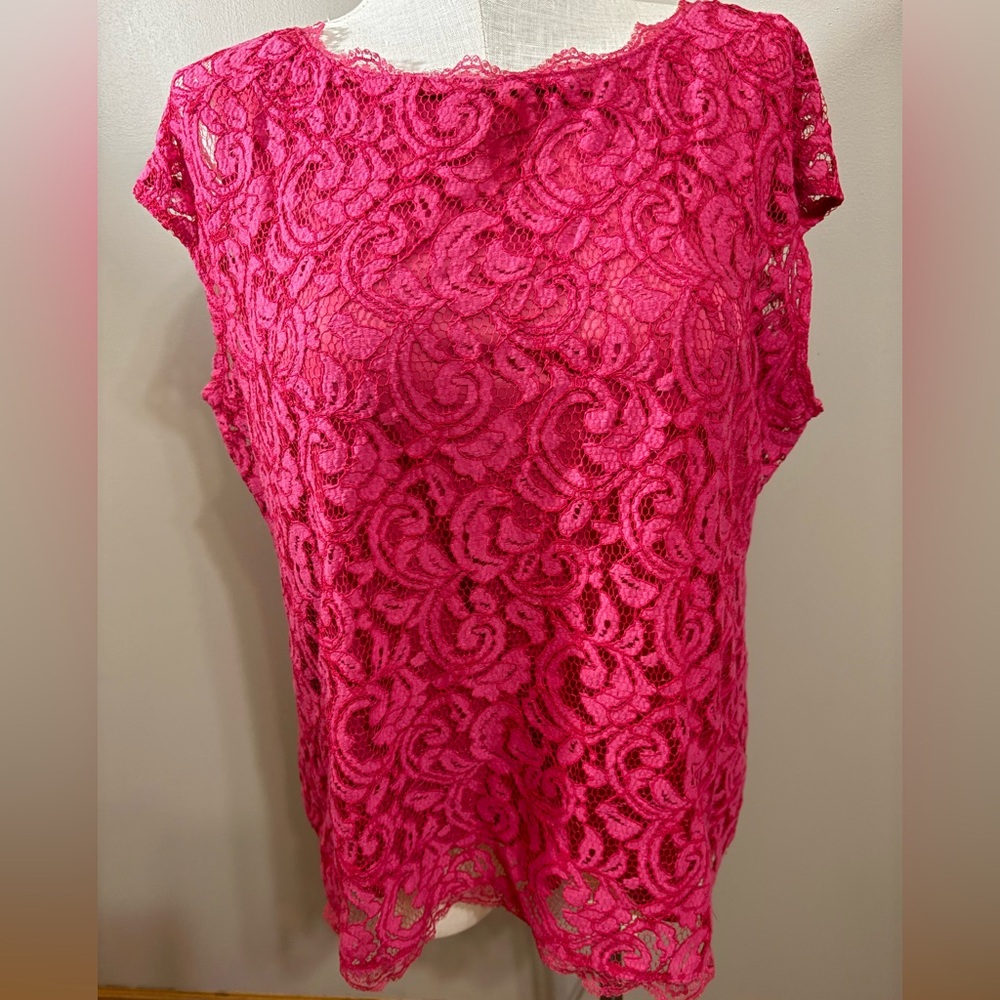 Elegant Pink Lace Top